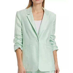 Cinq à Sept 'Kylie' Linen-Blend Jacket Blazer, Minty Delight (Pale Green)
